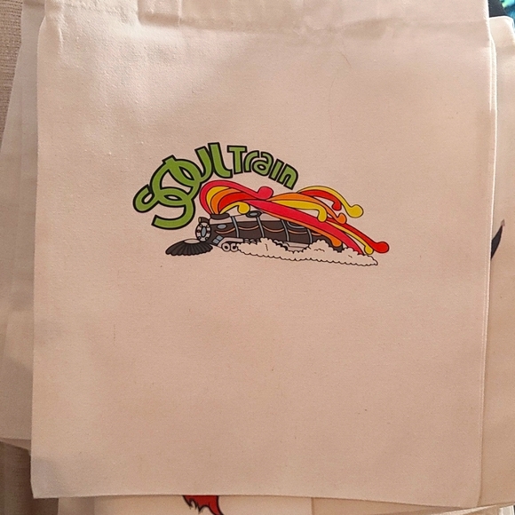 SOUL TRAIN Canvas Shoulder Tote Bag. VINTAGE theme but NWT - Picture 1 of 3
